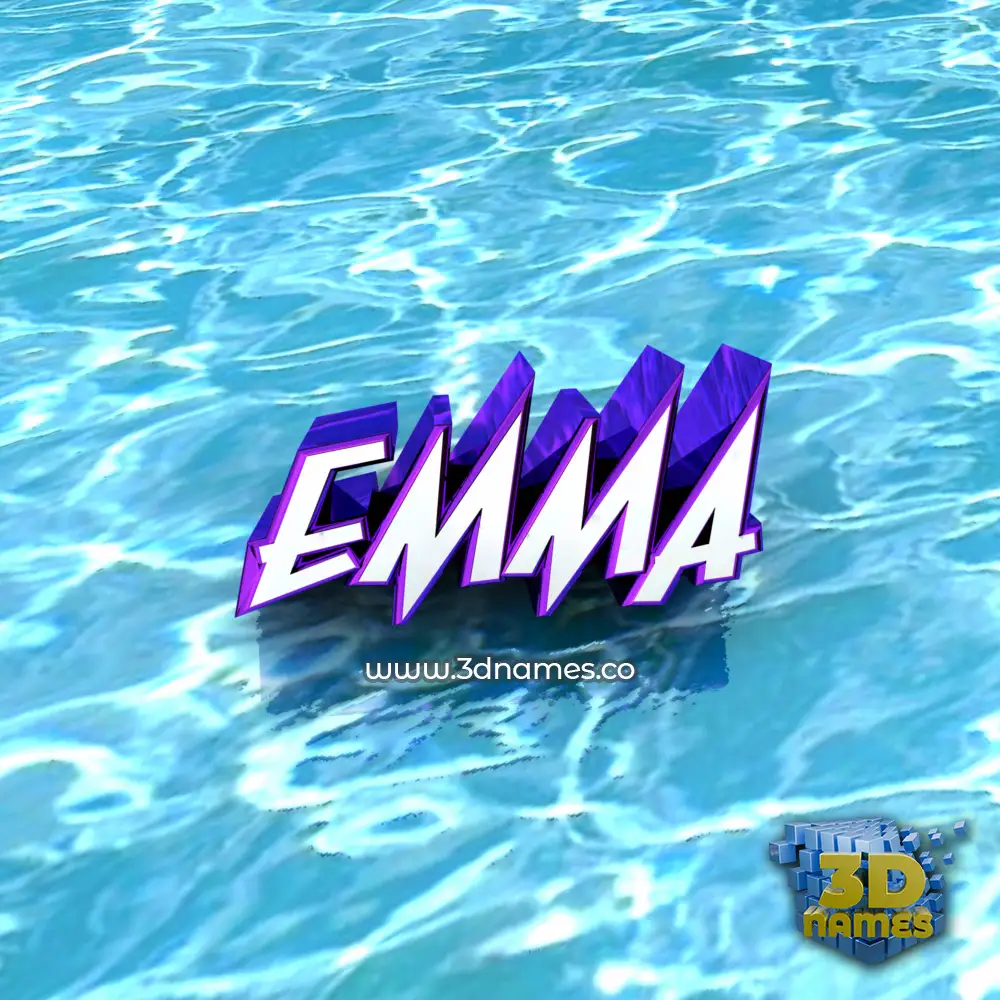 emma in Water style - 3D name wallpaper