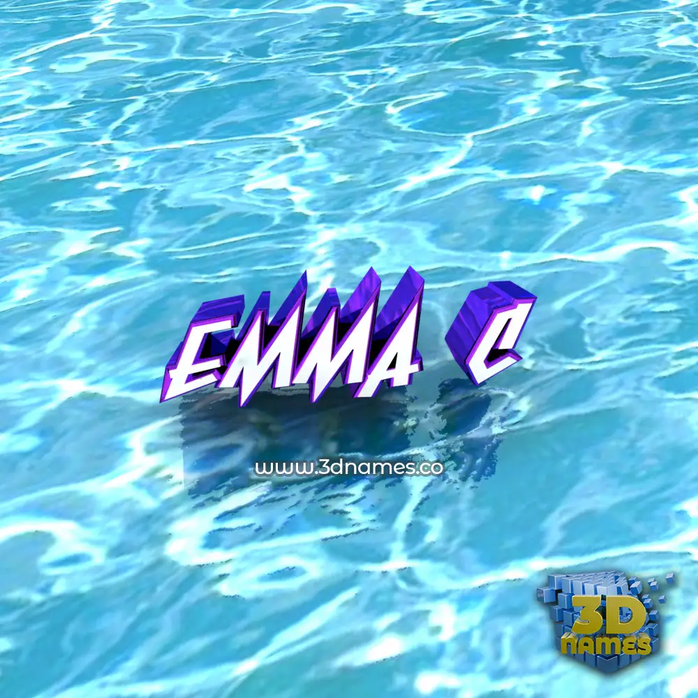 emma c in Water style - 3D name wallpaper