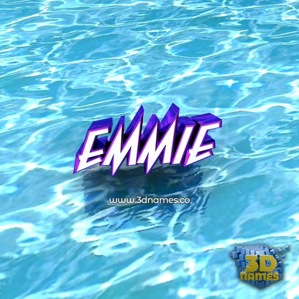 emmie in Water style - 3D name wallpaper