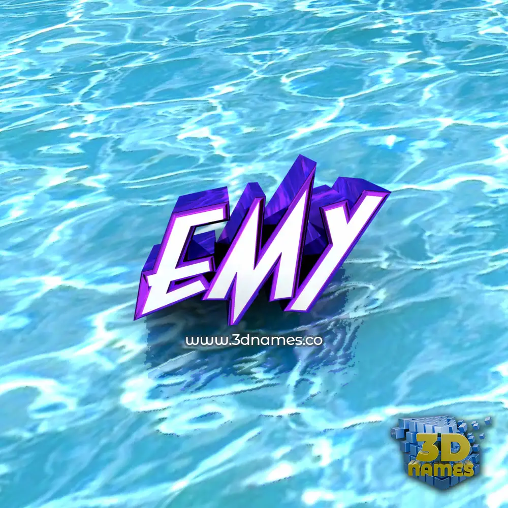emy in Water style - 3D name wallpaper