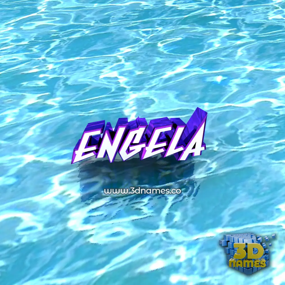 engela in Water style - 3D name wallpaper