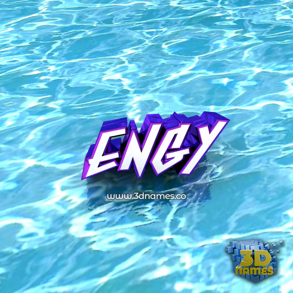 engy in Water style - 3D name wallpaper