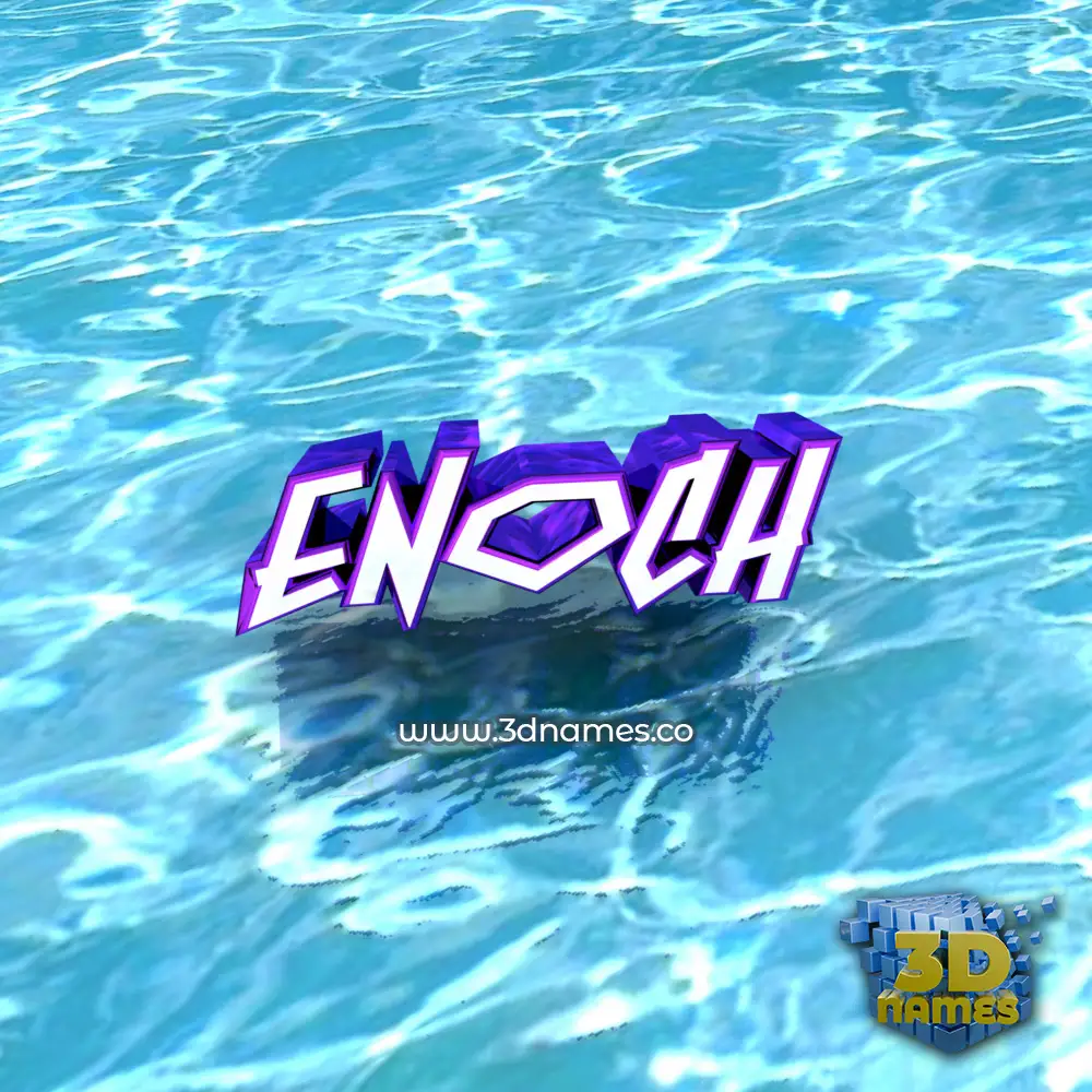 enoch in Water style - 3D name wallpaper