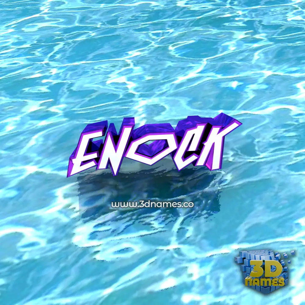 enock in Water style - 3D name wallpaper