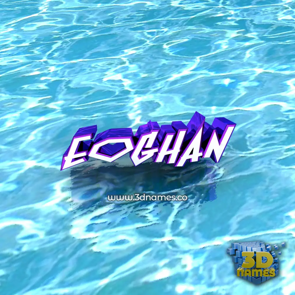 eoghan in Water style - 3D name wallpaper