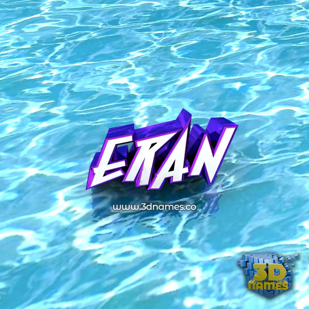 eran in Water style - 3D name wallpaper