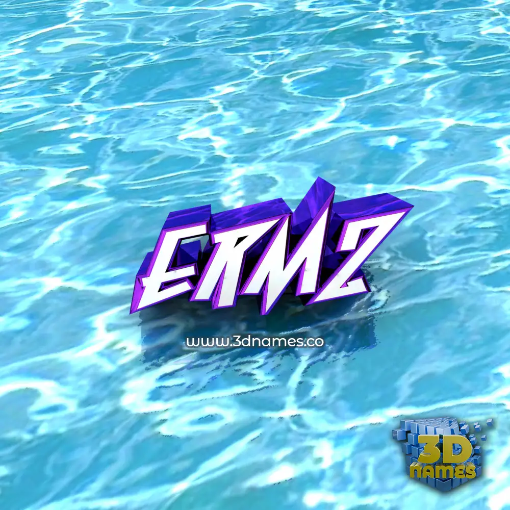 ermz in Water style - 3D name wallpaper