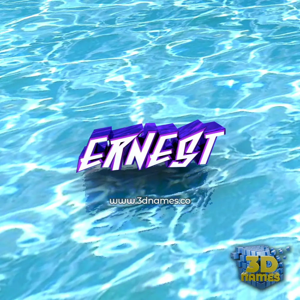 ernest in Water style - 3D name wallpaper