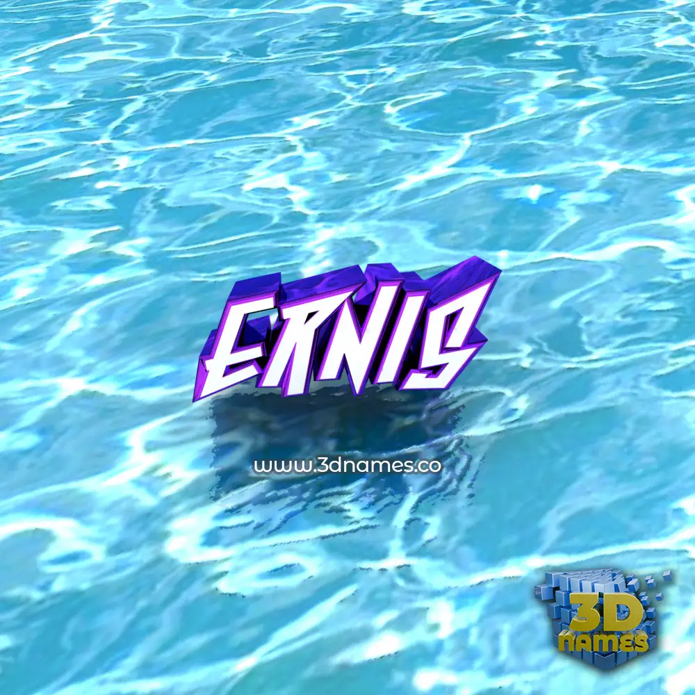 ernis in Water style - 3D name wallpaper