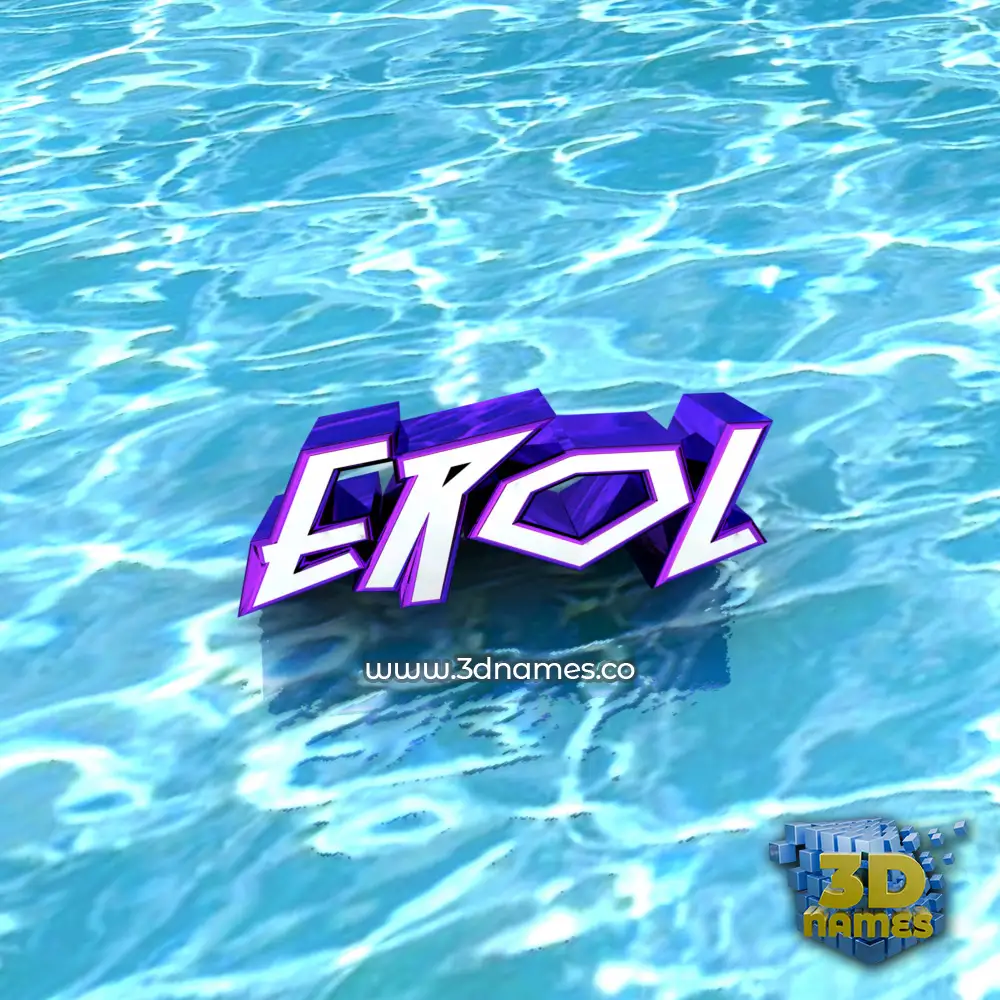 erol in Water style - 3D name wallpaper