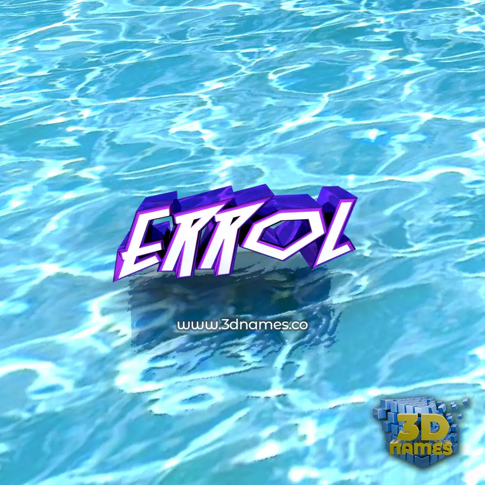 errol in Water style - 3D name wallpaper