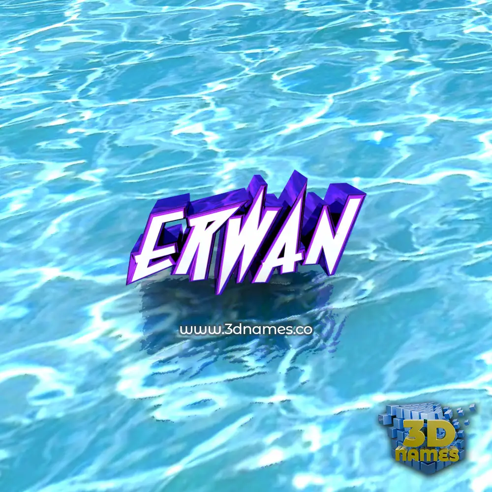 erwan in Water style - 3D name wallpaper