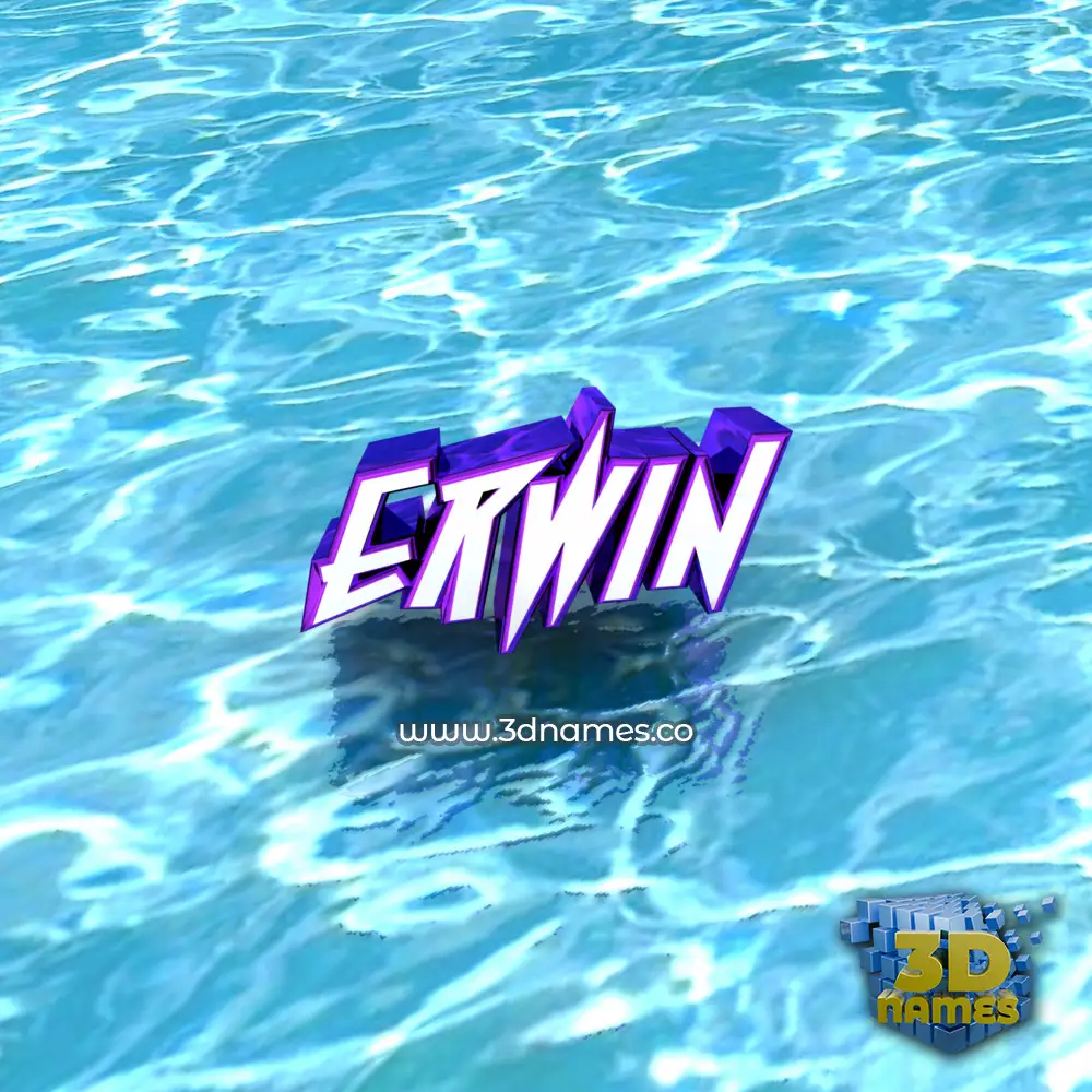 erwin in Water style - 3D name wallpaper