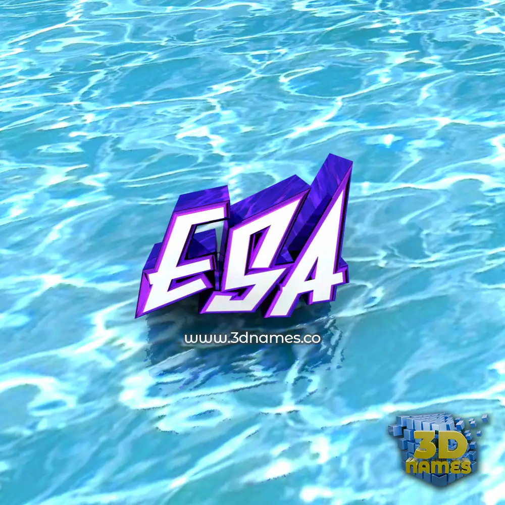 esa in Water style - 3D name wallpaper