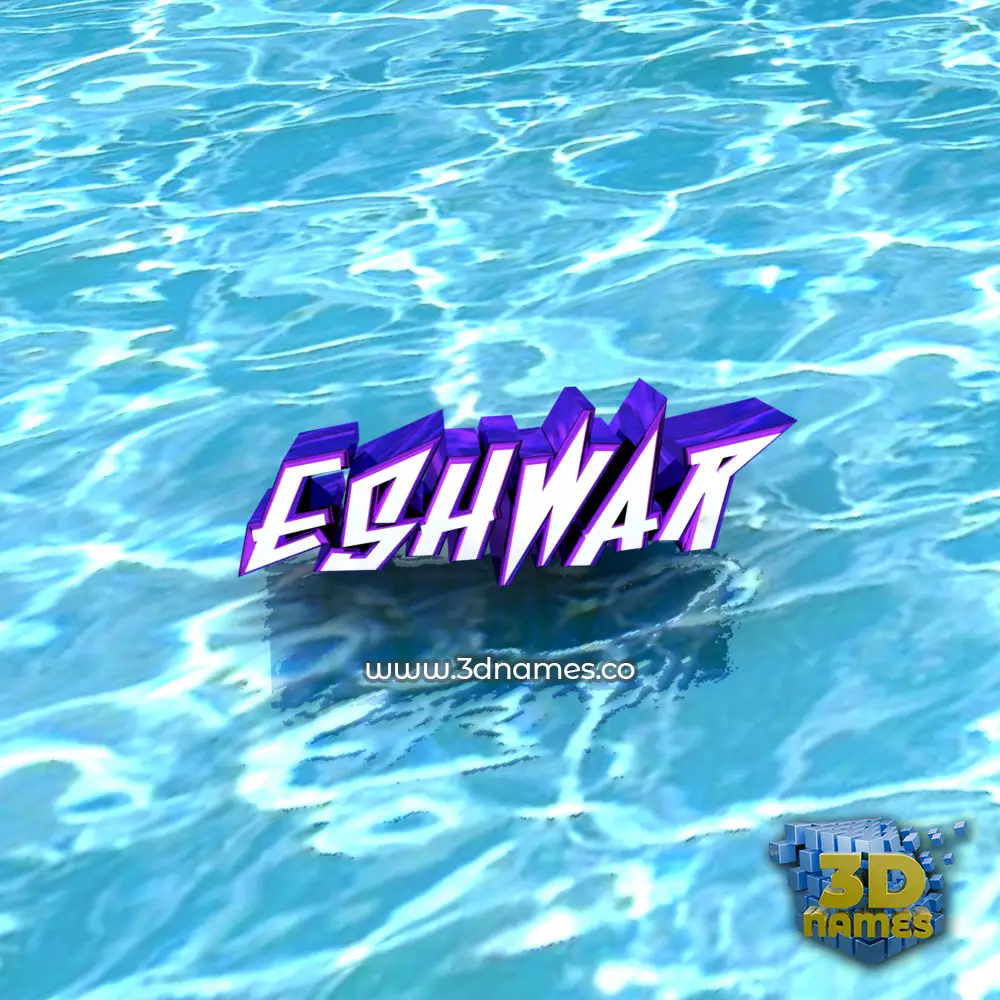 eshwar in Water style - 3D name wallpaper