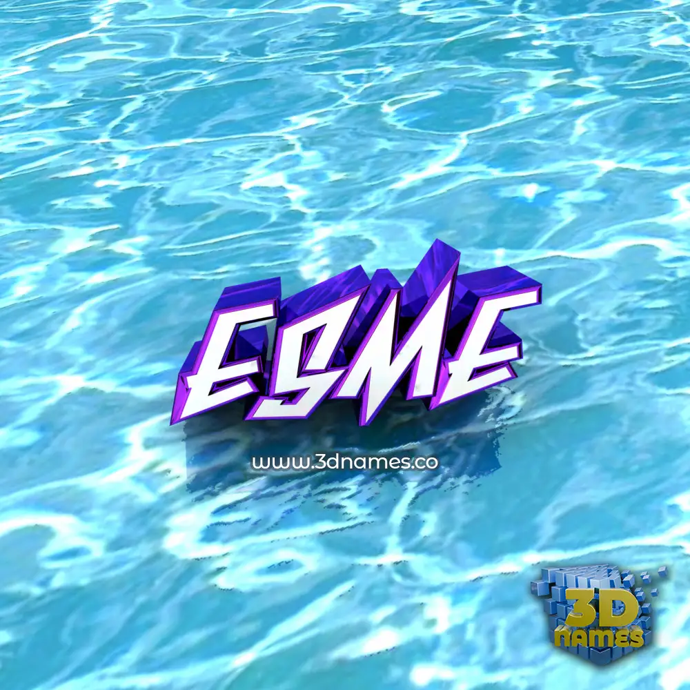 esme in Water style - 3D name wallpaper