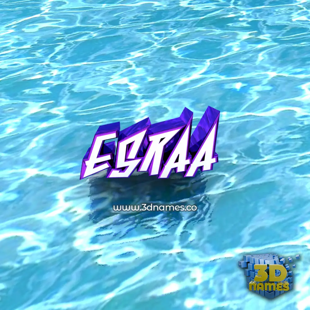 esraa in Water style - 3D name wallpaper