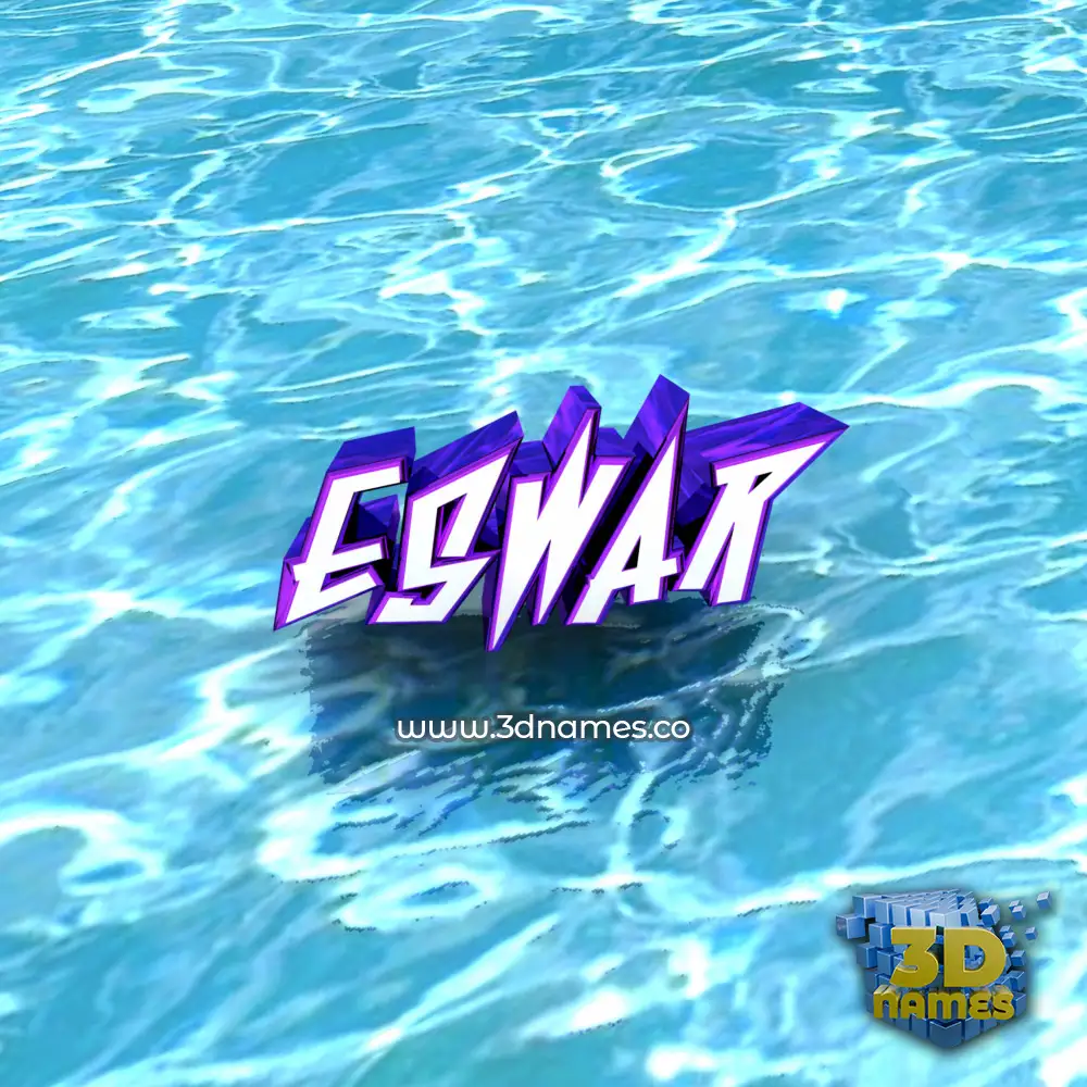 eswar in Water style - 3D name wallpaper
