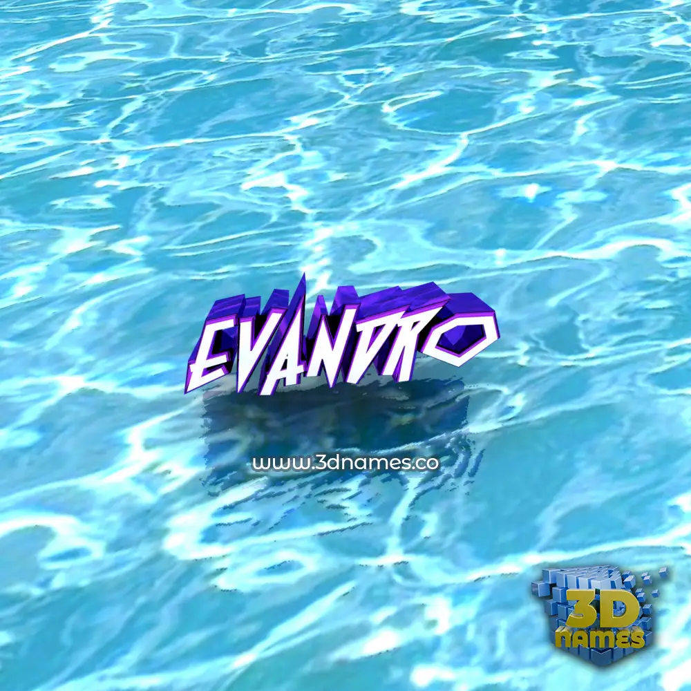 evandro in Water style - 3D name wallpaper