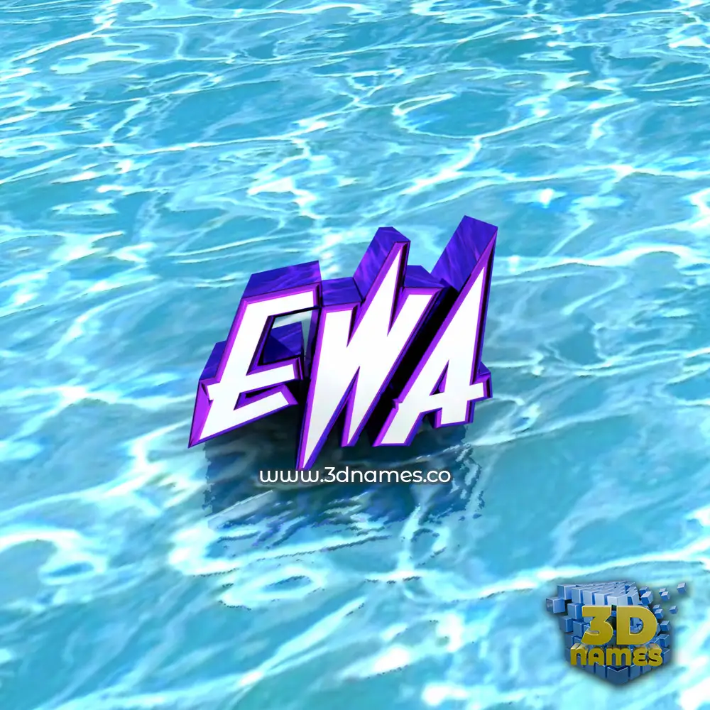 ewa in Water style - 3D name wallpaper