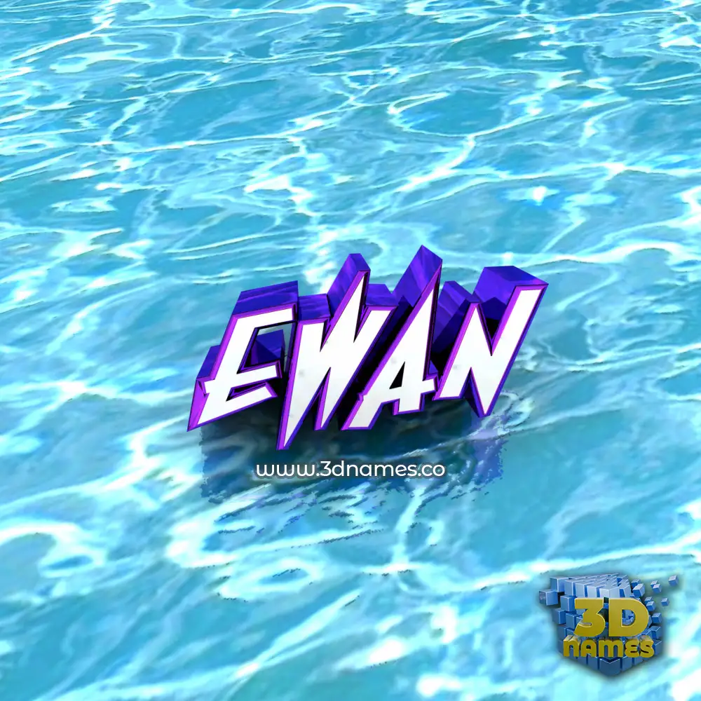 ewan in Water style - 3D name wallpaper