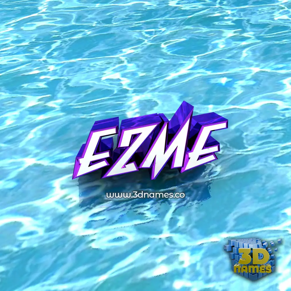 ezme in Water style - 3D name wallpaper