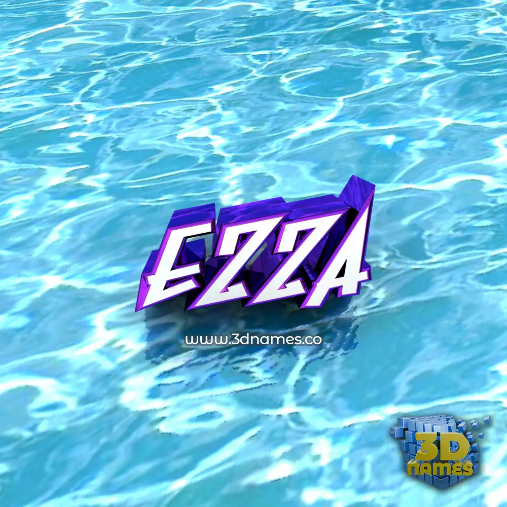 ezza in Water style - 3D name wallpaper