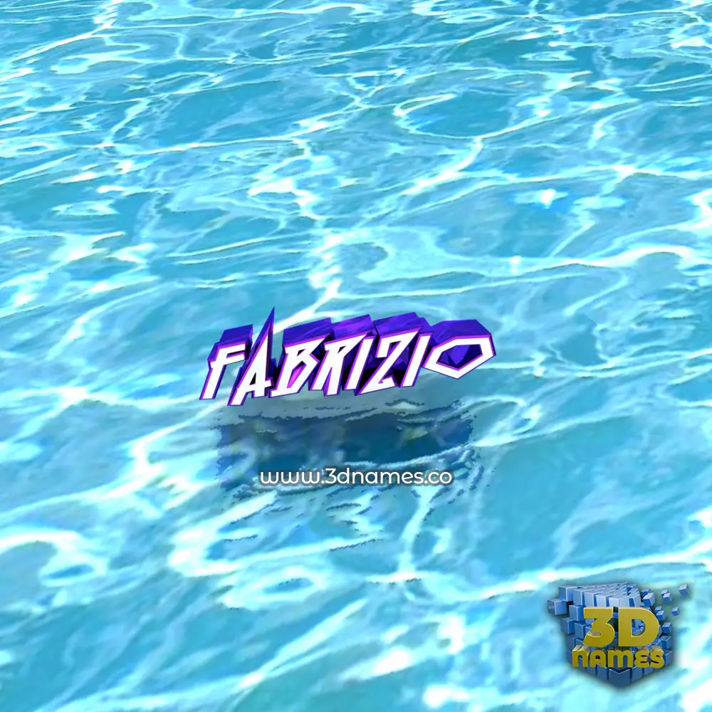 fabrizio in Water style - 3D name wallpaper