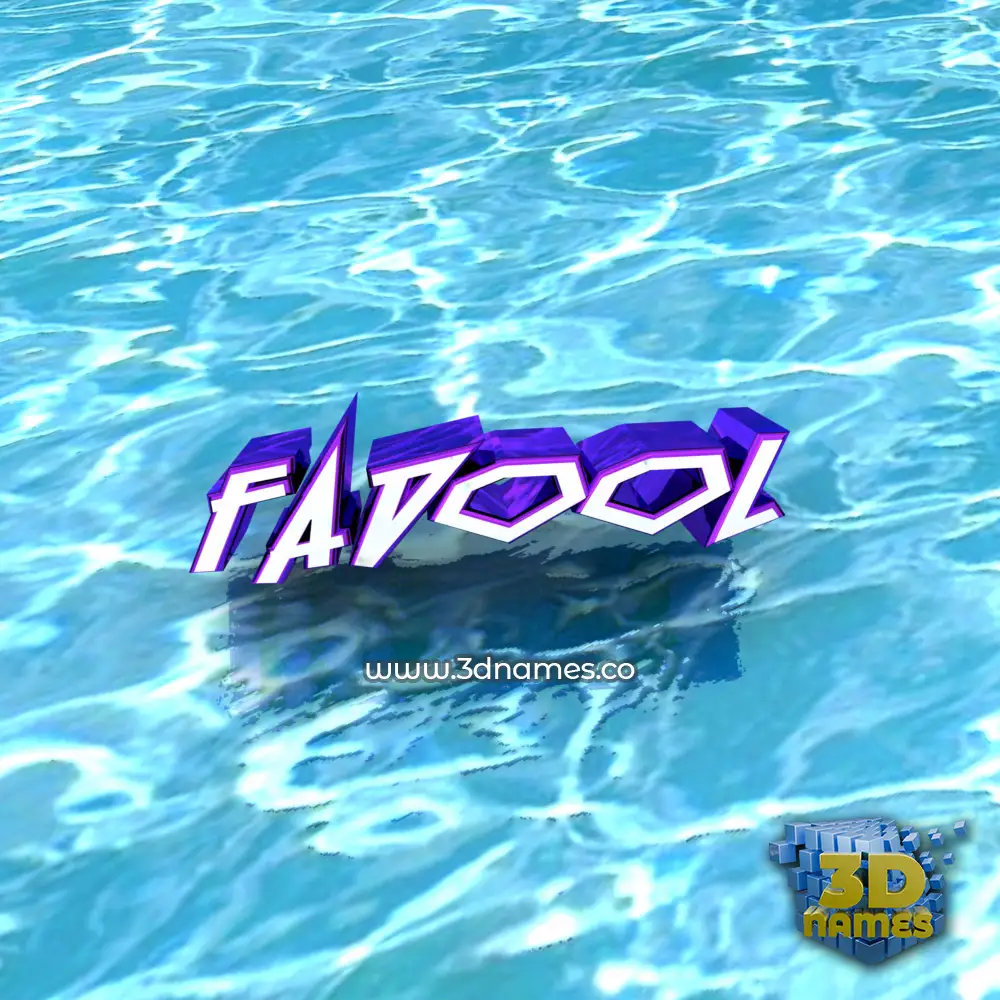 fadool in Water style - 3D name wallpaper