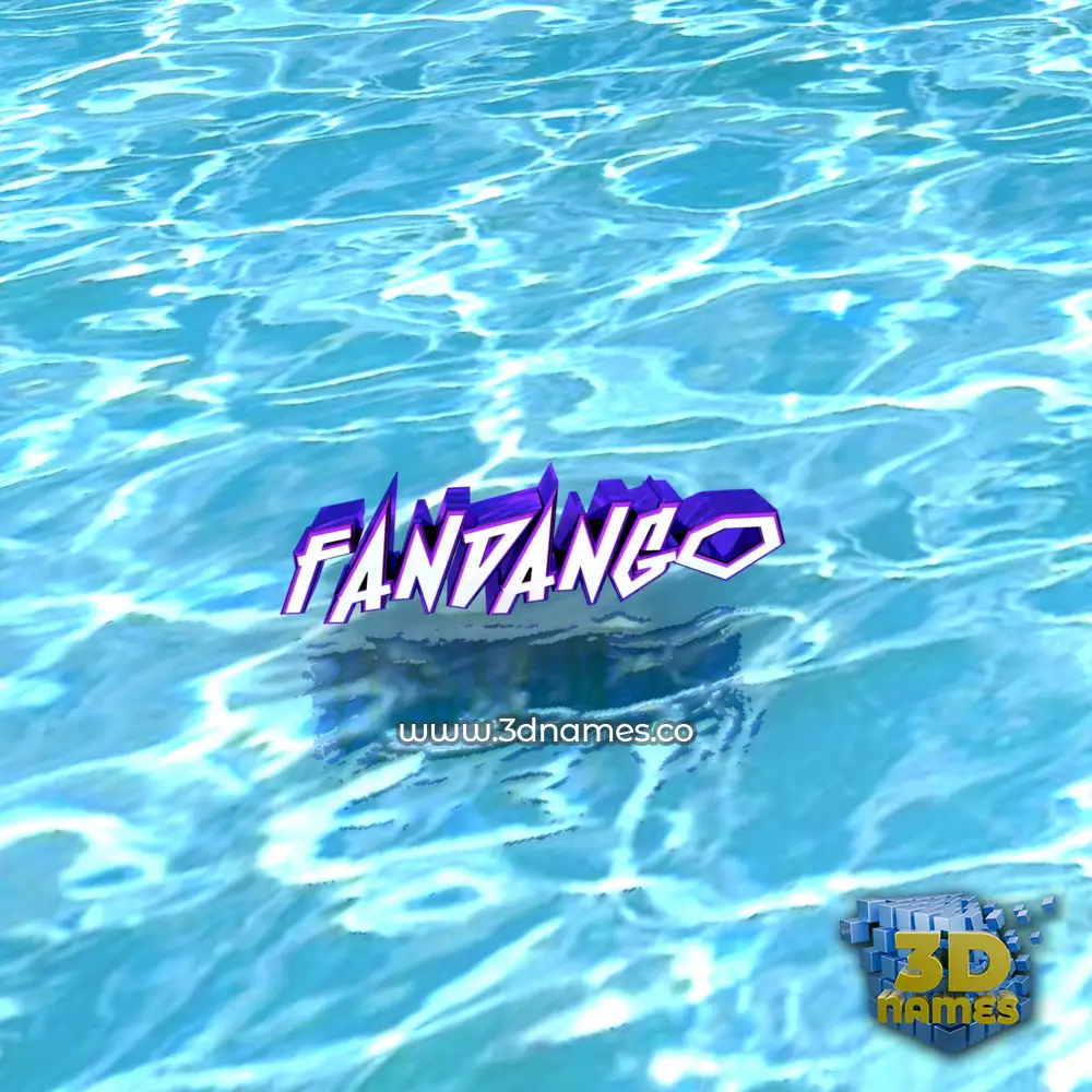 fandango in Water style - 3D name wallpaper
