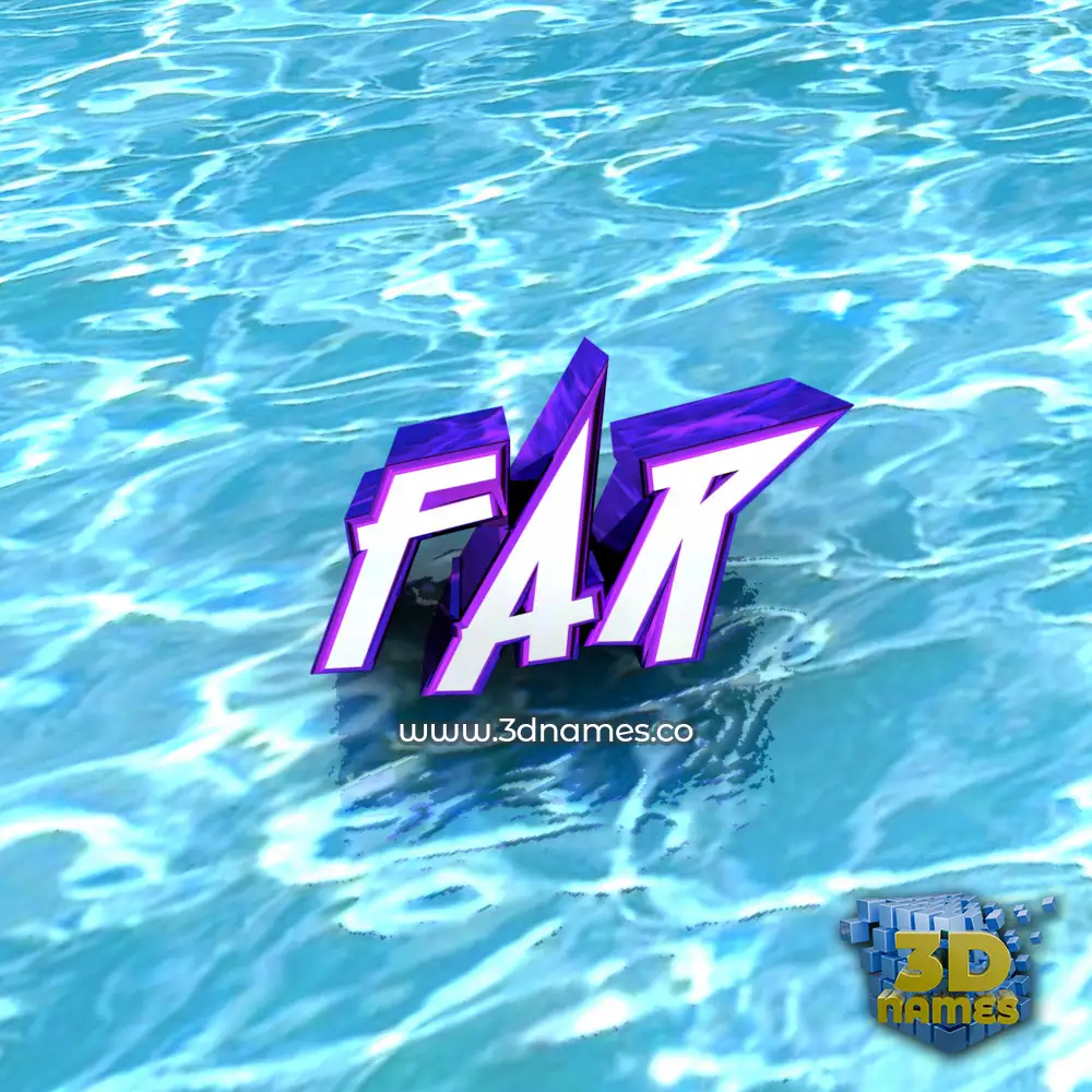 far in Water style - 3D name wallpaper