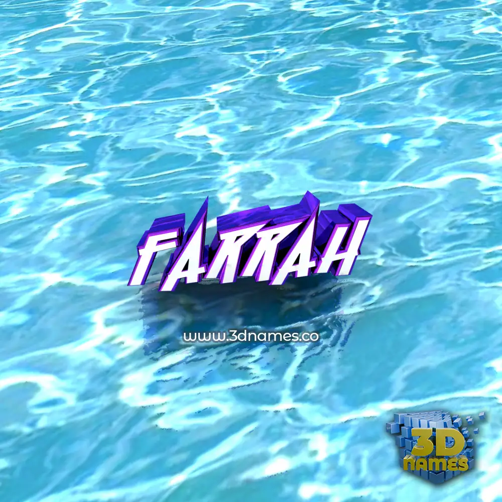 farrah in Water style - 3D name wallpaper
