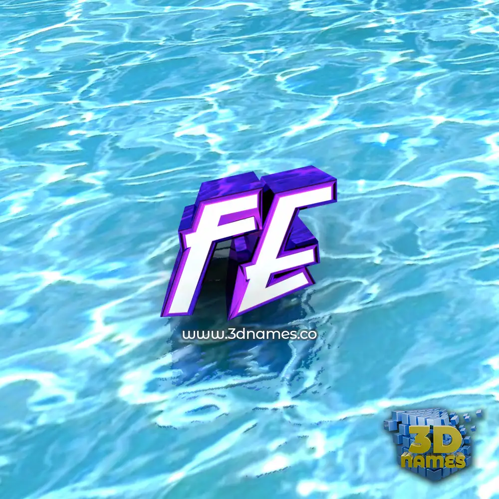 fe in Water style - 3D name wallpaper