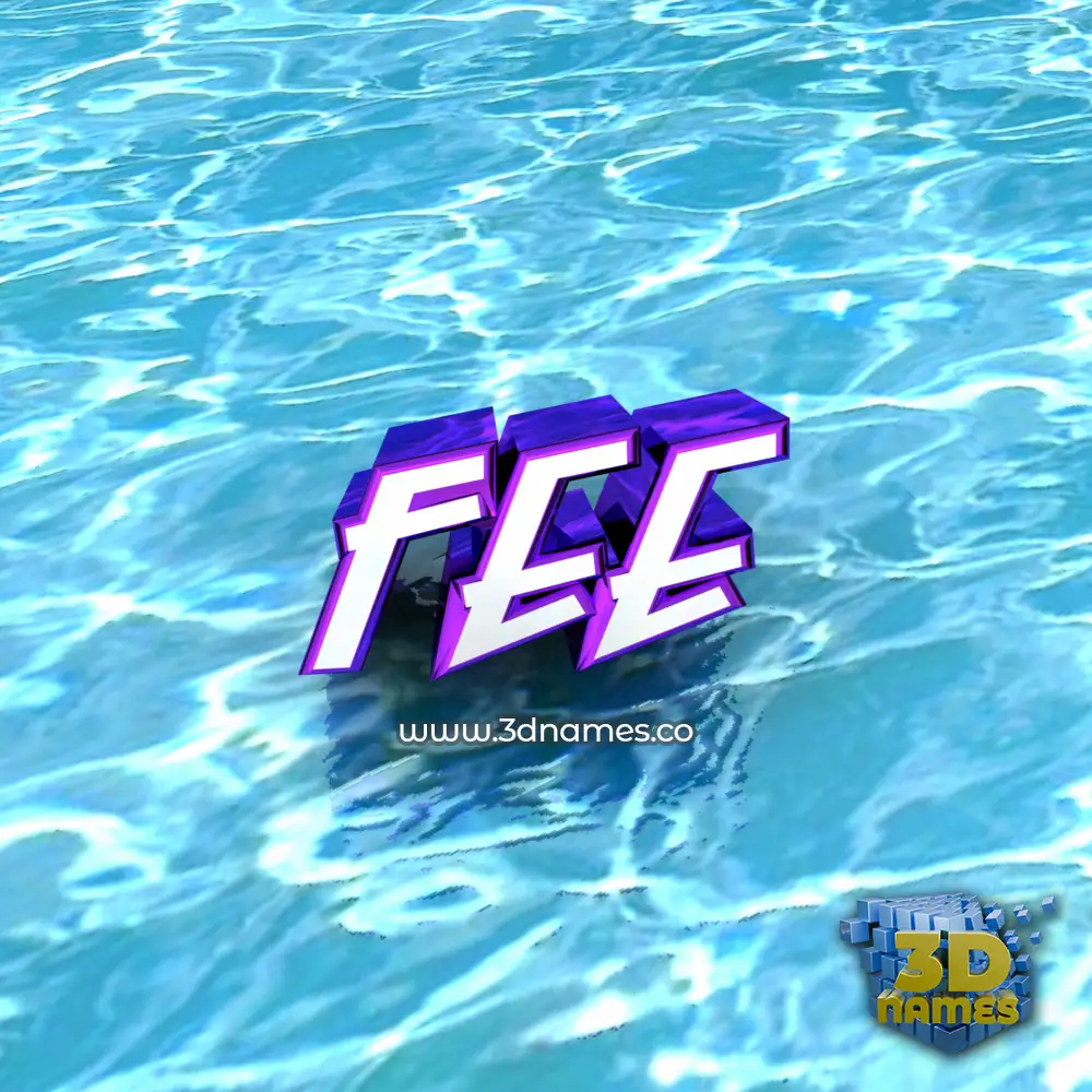 fee in Water style - 3D name wallpaper