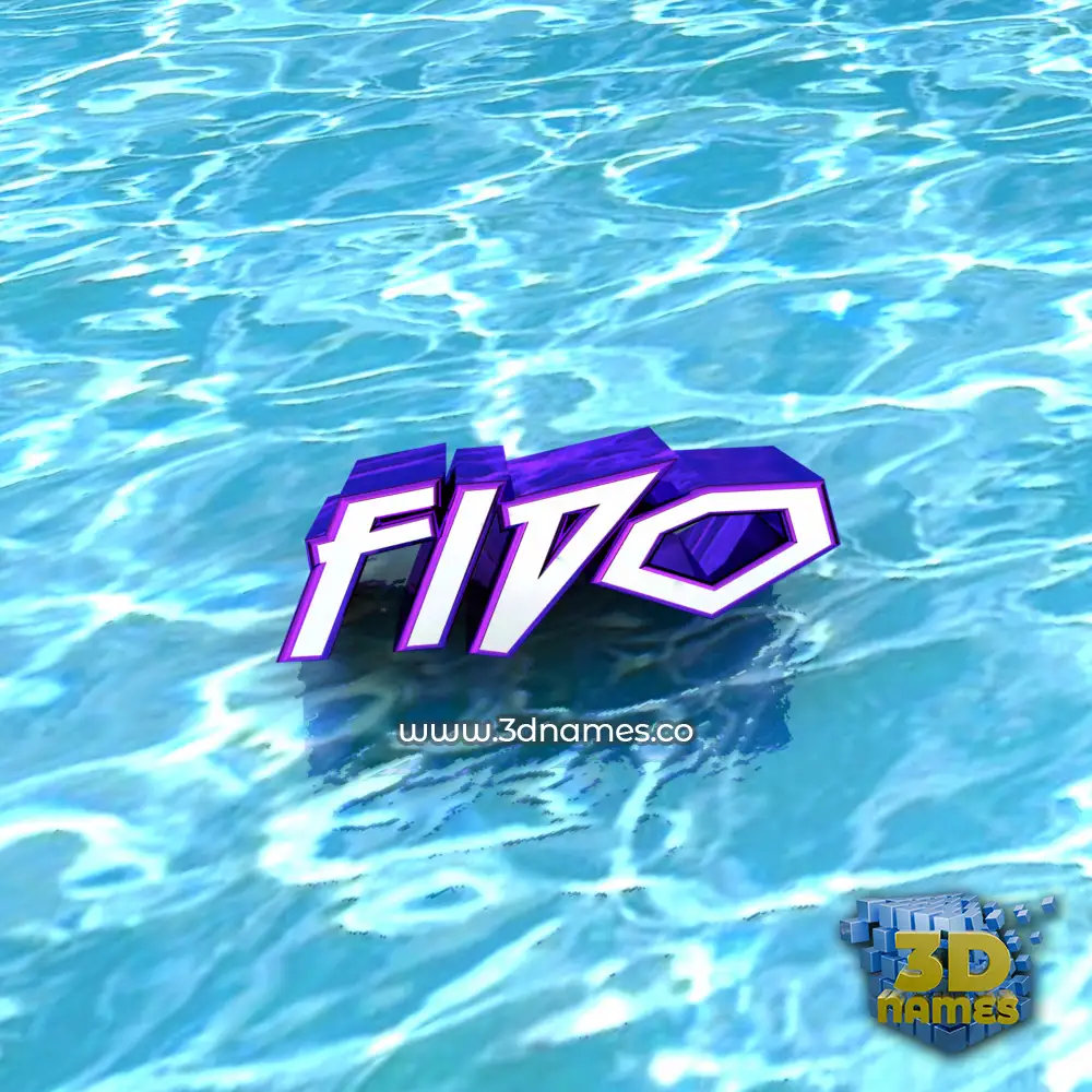 fido in Water style - 3D name wallpaper