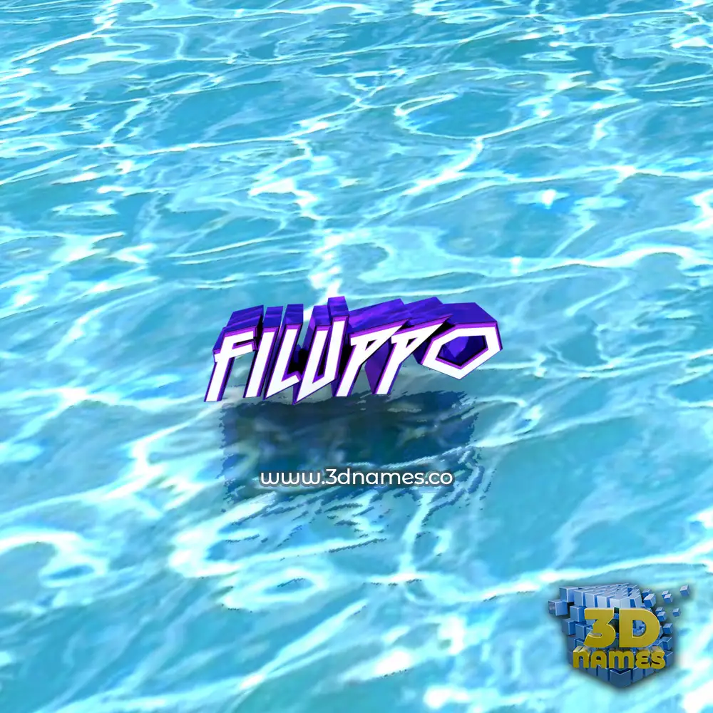 filuppo in Water style - 3D name wallpaper