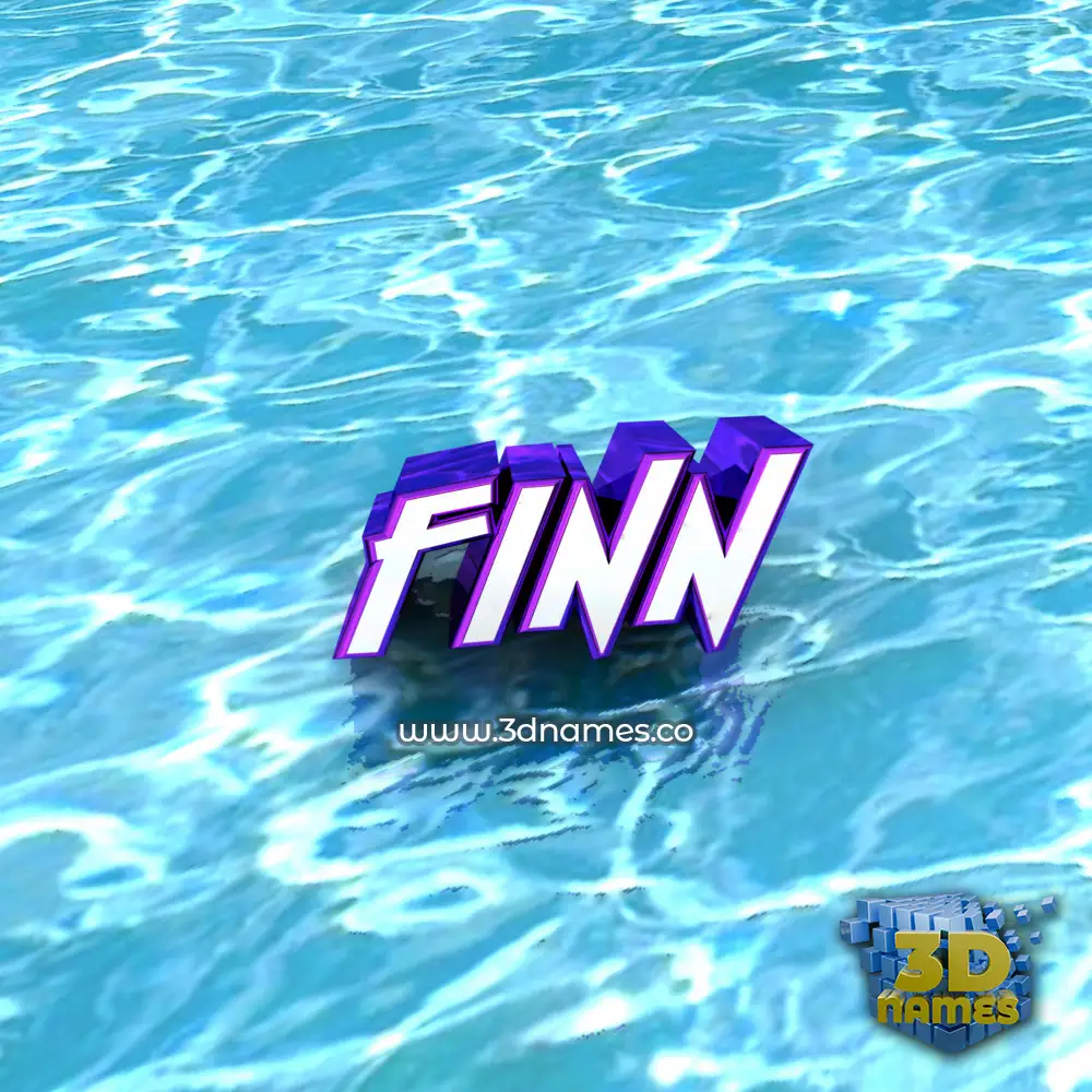 finn in Water style - 3D name wallpaper