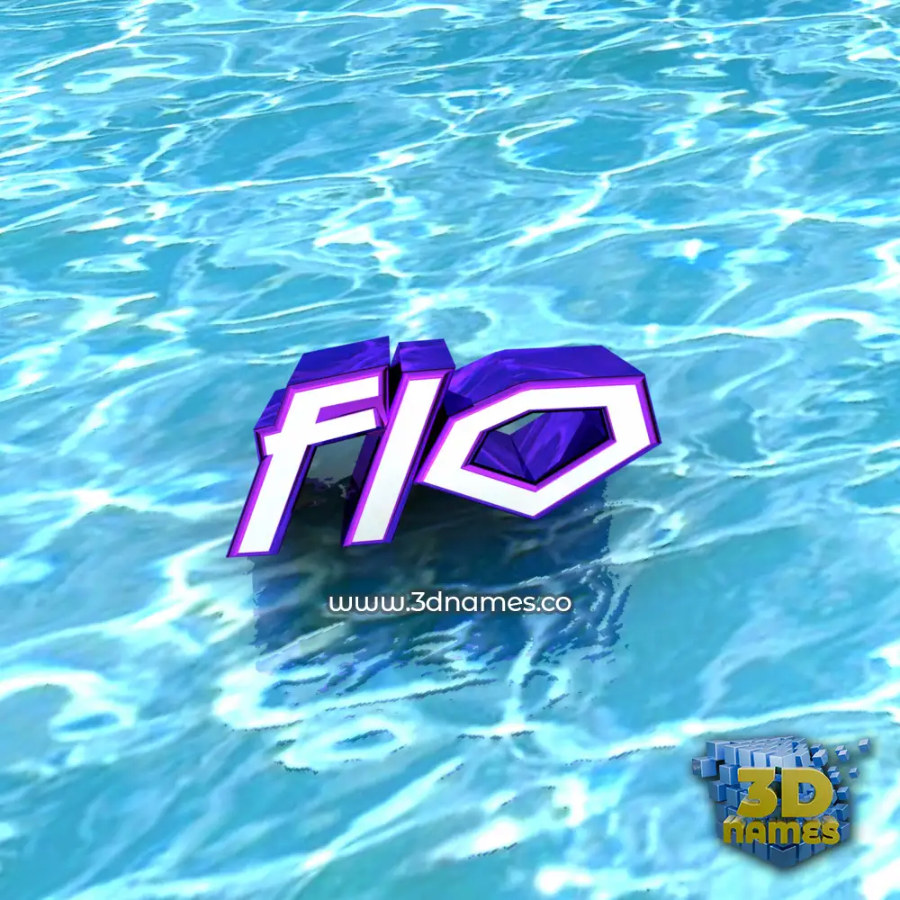 fio in Water style - 3D name wallpaper