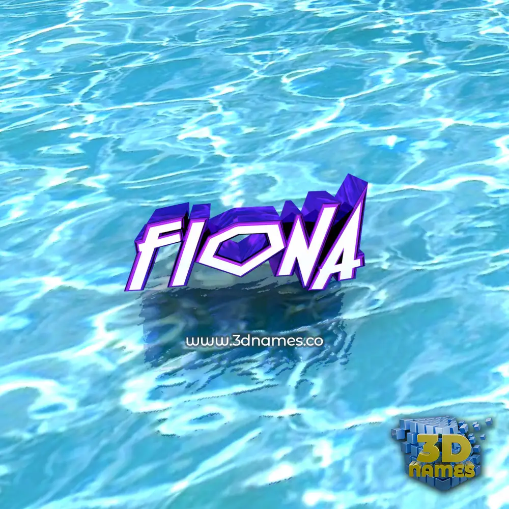 fiona in Water style - 3D name wallpaper
