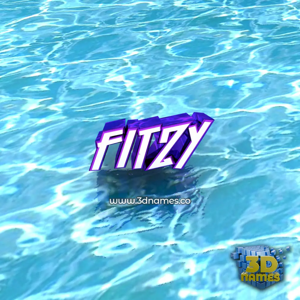 fitzy in Water style - 3D name wallpaper