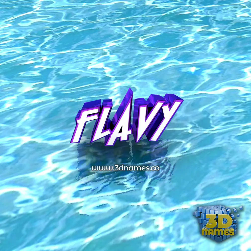 flavy in Water style - 3D name wallpaper