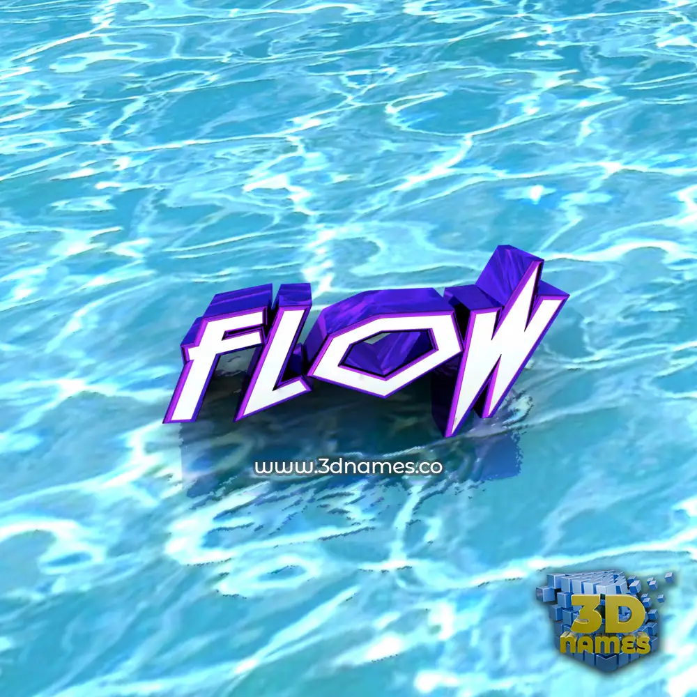 flow in Water style - 3D name wallpaper