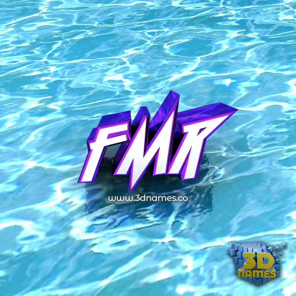 fmr in Water style - 3D name wallpaper