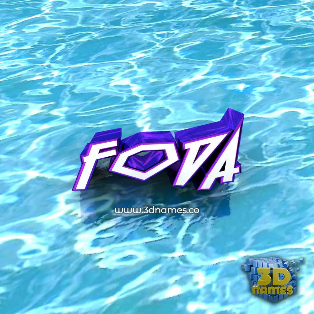 foda in Water style - 3D name wallpaper