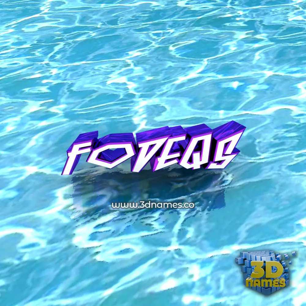 fodeqs in Water style - 3D name wallpaper