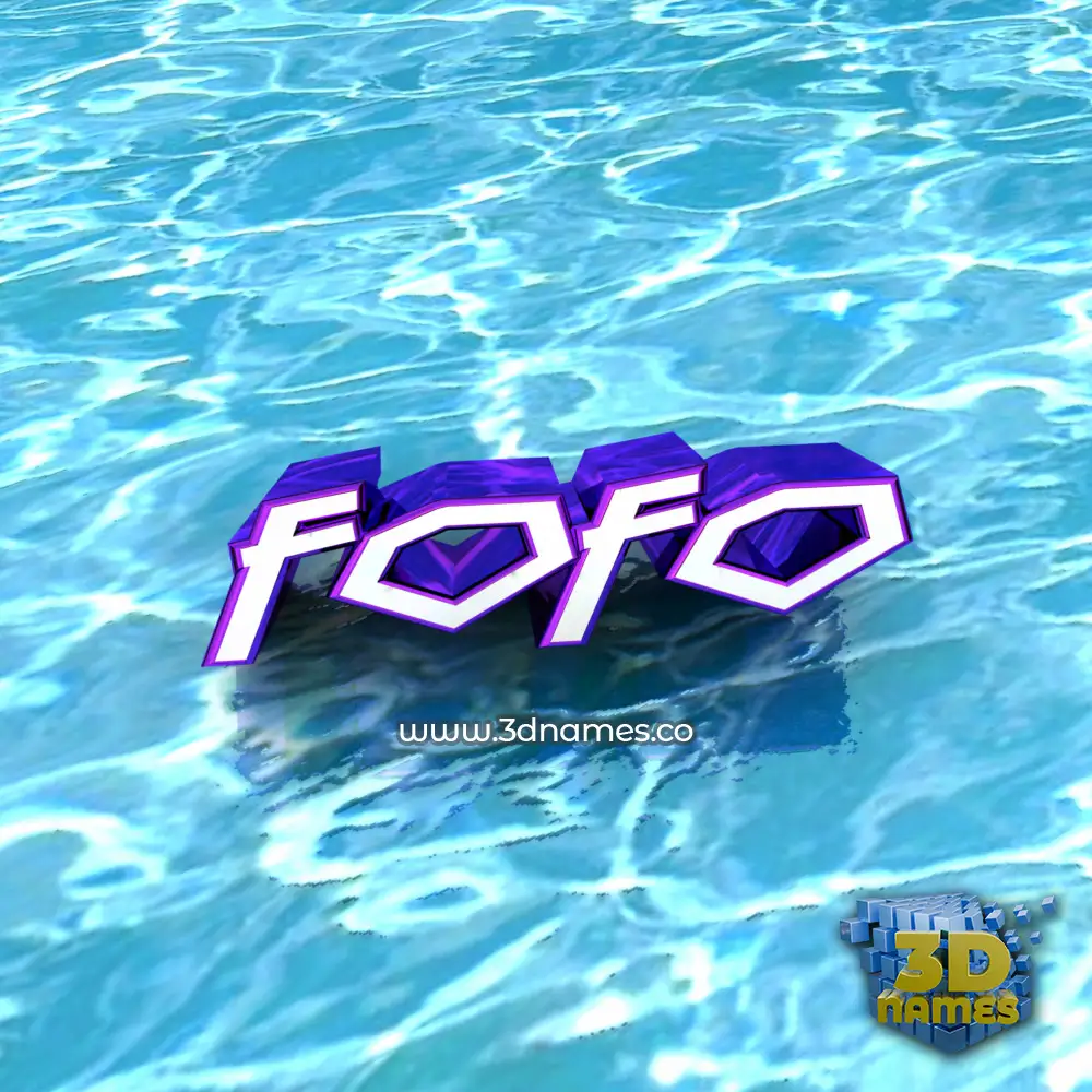 fofo in Water style - 3D name wallpaper