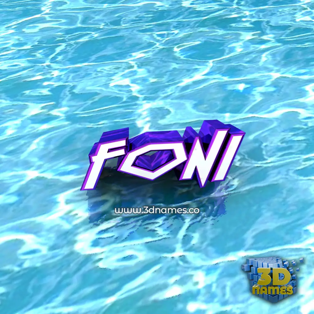 foni in Water style - 3D name wallpaper