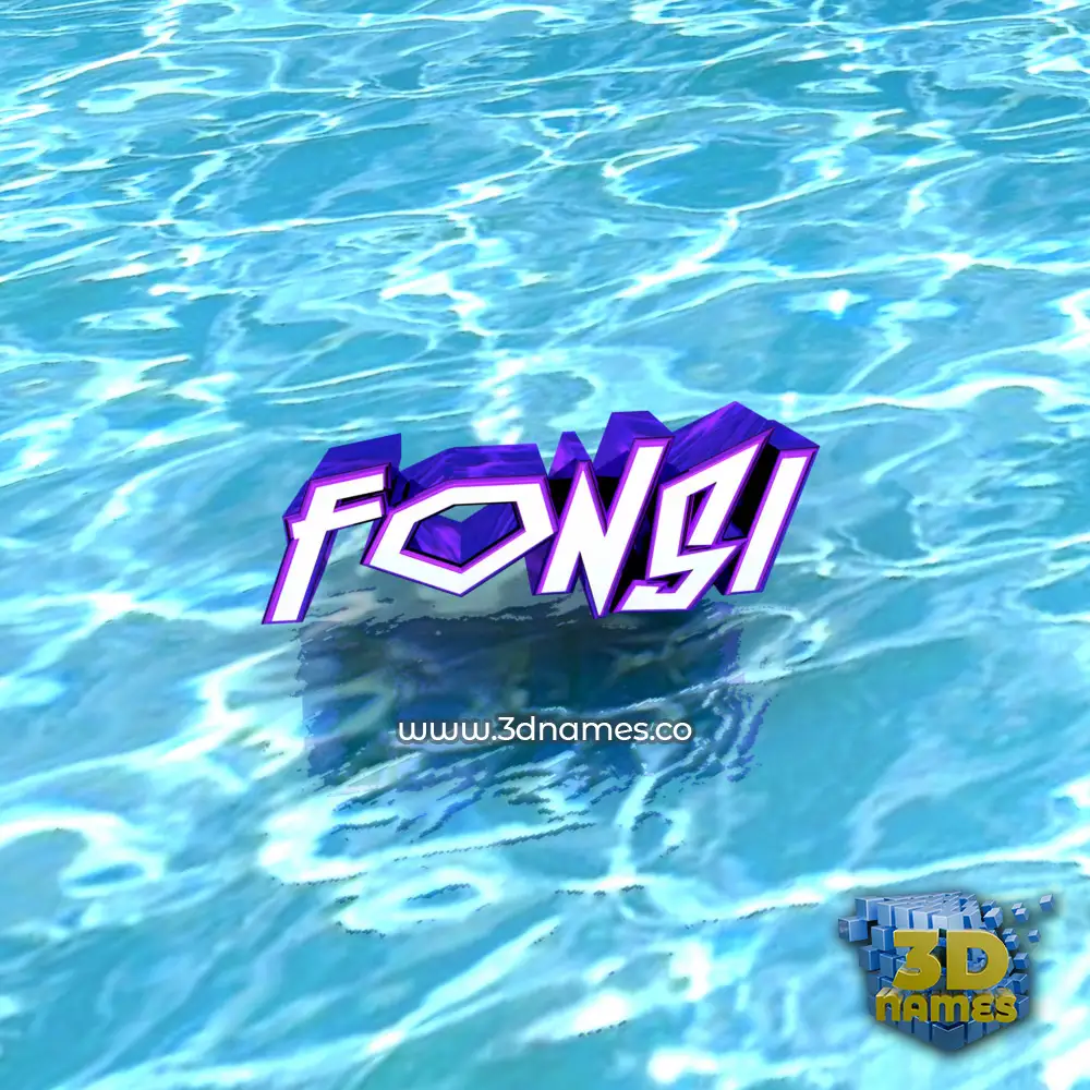 fonsi in Water style - 3D name wallpaper