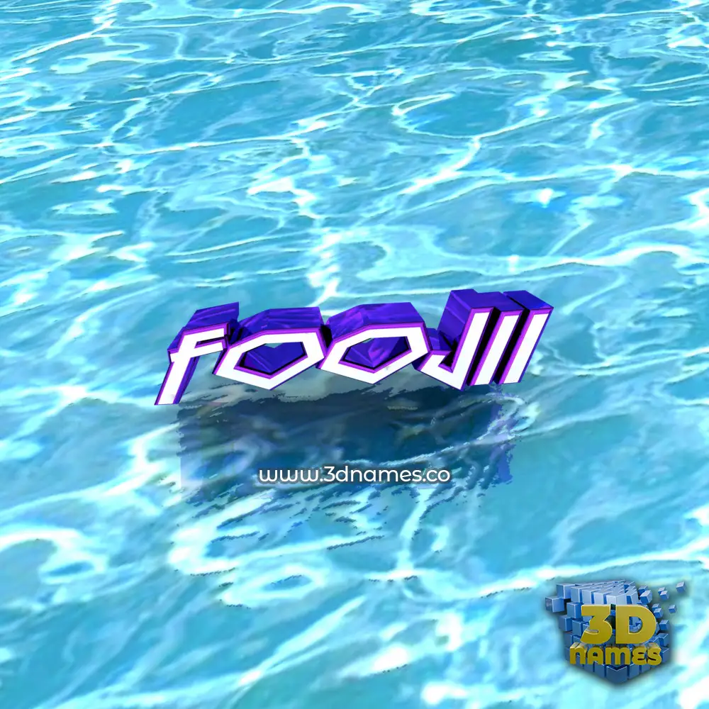 foojii in Water style - 3D name wallpaper