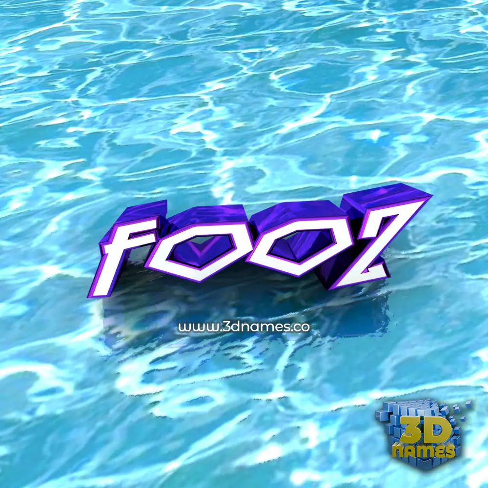fooz in Water style - 3D name wallpaper